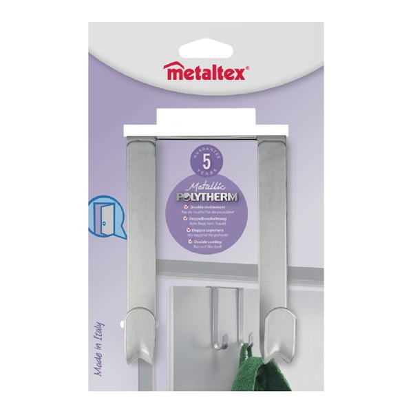 Vješalica za vrata s 2 kukice Metaltex, dužina 14 cm-image-2