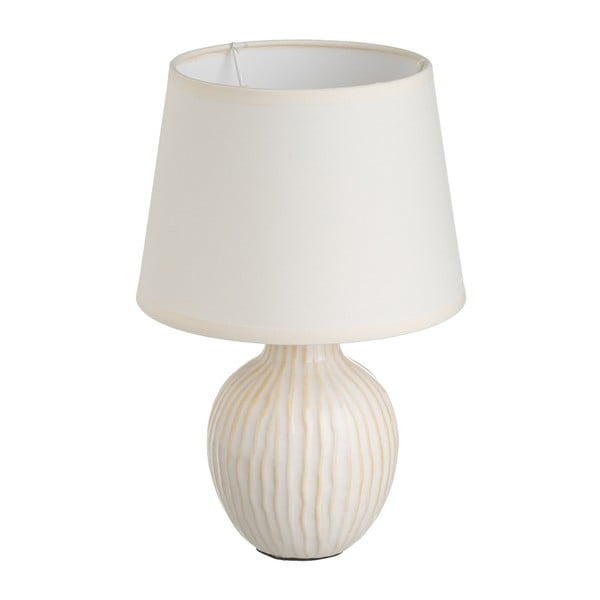 Krem stolna lampa keramička s tekstilnim sjenilom (visina 28 cm) – Casa Selección