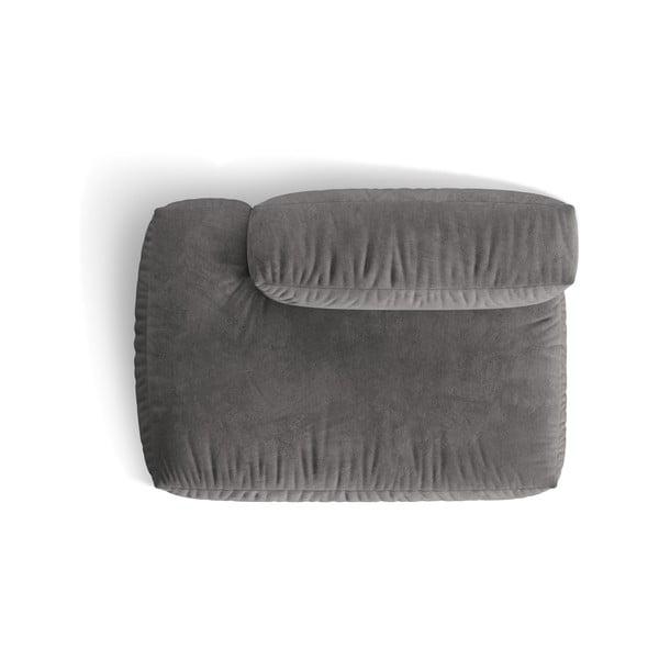 Siva baršunasti modularna sjedeća garnitura (s lijevim kutom) Martina – Micadoni -image-3