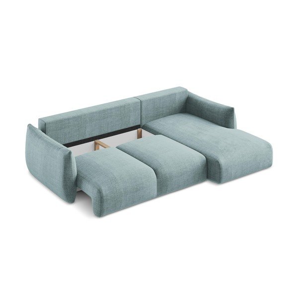 Plava sklopiva kutna garnitura (s desnim kutom/s ležaljkom) Leila – Makamii-image-4