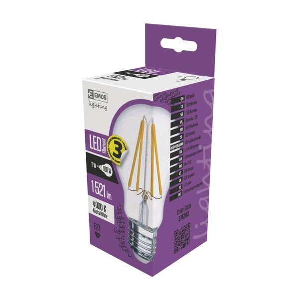 LED žarulja EMOS Filament A60 Neutral White, 11W E27-image-2