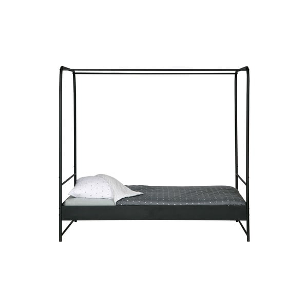 Crni krevet s okvirom za jednu osobu vtwonen Bunk, 120 x 200 cm