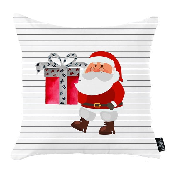 Bijela božićna jastučnica Mike &amp; Co. NEW YORK Medeni Božićni Djed Mraz, 45 x 45 cm
