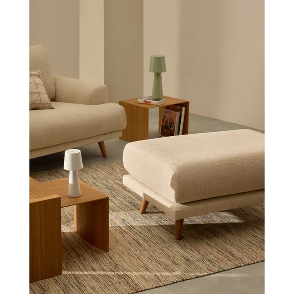 Bež tabure od šenila Karin – Kave Home-image-1