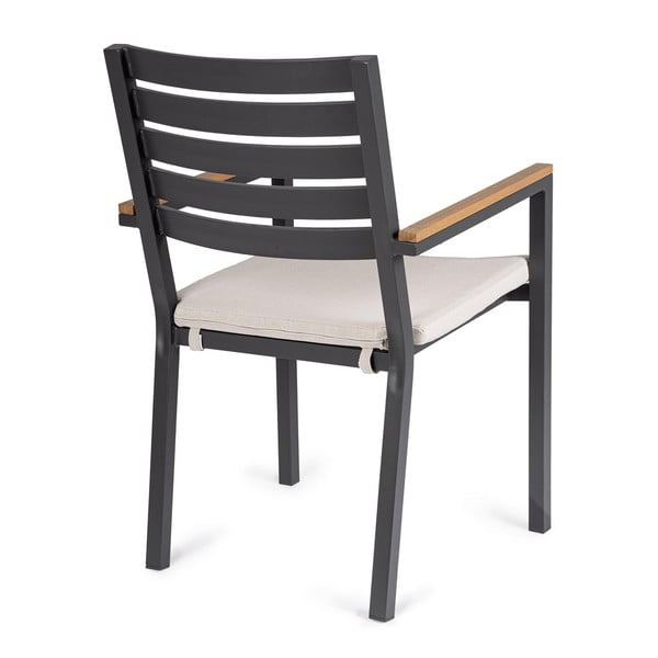 Antracitno sive metalne vrtne stolice u setu 4 kom Henna   – Bizzotto-image-4