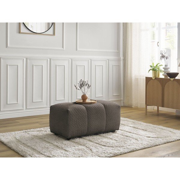 Smeđi tabure od bouclé tkanine Roxelane – Bobochic Paris-image-4