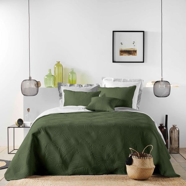 Kaki zeleni prekrivač od mikrovlakana 220x240 cm Palombine – douceur d'intérieur