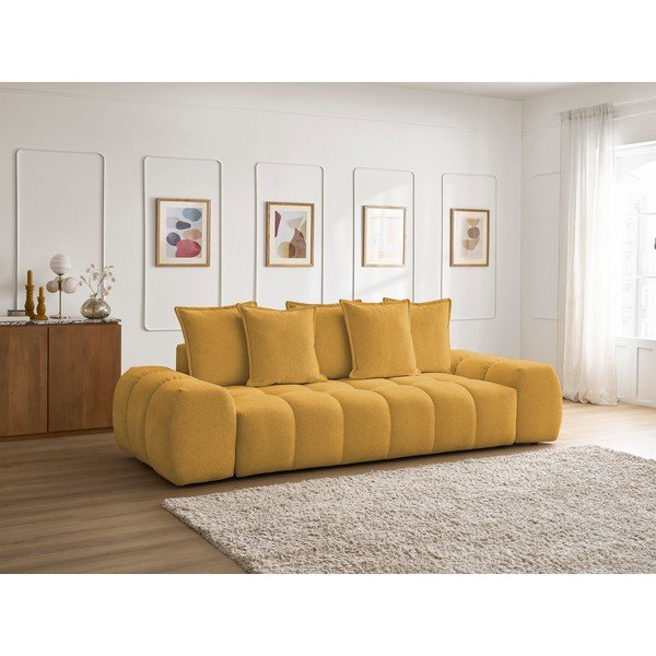 Senf žuta sofa od šenila 278 cm Everest – Bobochic Paris-image-1