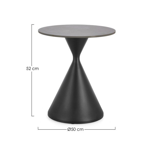 Okrugao pomoćni stol s pločom stola u mramornom dekoru ø 50 cm Joona – Bizzotto-image-4