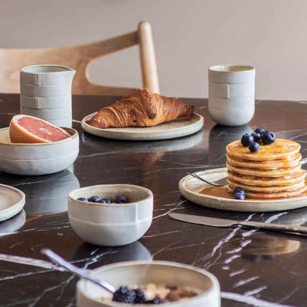 Bijeli kameni tanjuri u setu 2 kom ø 20 cm Sand Grain – Mette Ditmer Denmark-image-1