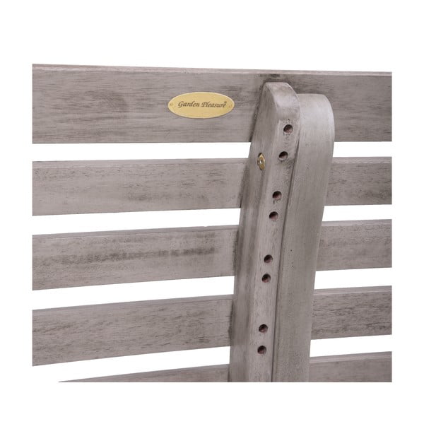 Siva vrtna klupa od masivnog drveta Mandalay – Garden Pleasure-image-4