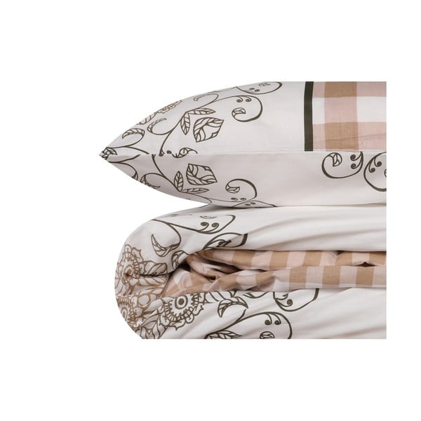 Bijela/ružičasta posteljina za krevet za jednu osobu od renforce pamuka 140x200 cm Nazenin – Mijolnir-image-2