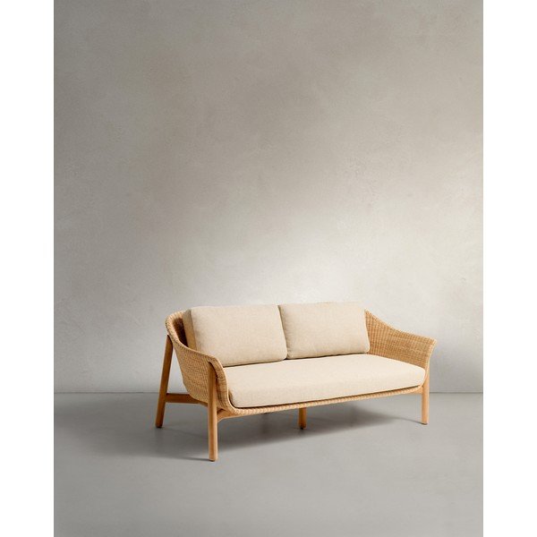 Bež/u prirodnoj boji podstavljena vrtna sofa Galea – Kave Home-image-2