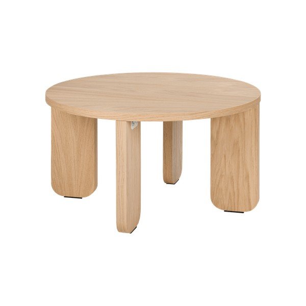 Okrugao stolić za kavu s pločom stola u dekoru hrasta u prirodnoj boji ø 55 cm Kuvu – noo.ma