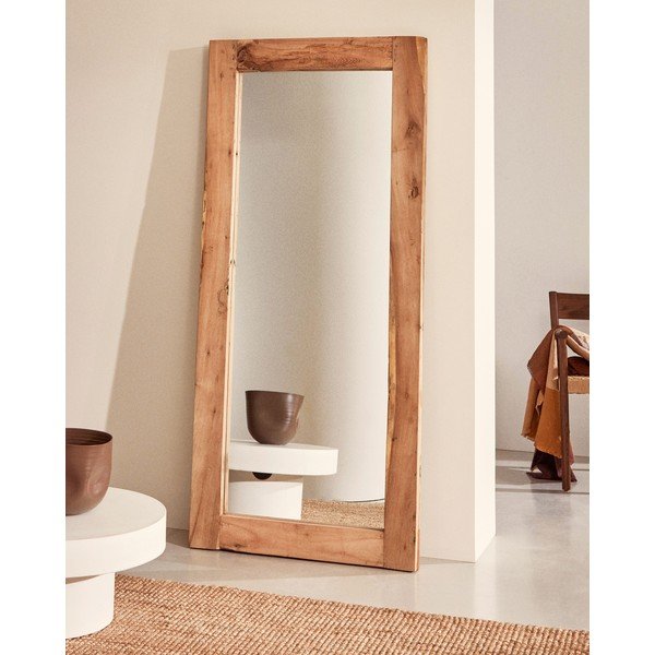 Zidno ogledalo s okvirom od masivnog drveta 80x180 cm Maden – Kave Home-image-1