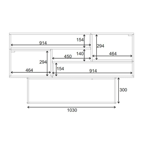 Niska komoda u dekoru hrasta u prirodnoj boji 145x82 cm Titan – Marckeric-image-4