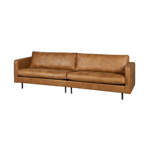 Smeđa sofa od imitacije kože 277 cm Rodeo – WOOOD-image-3