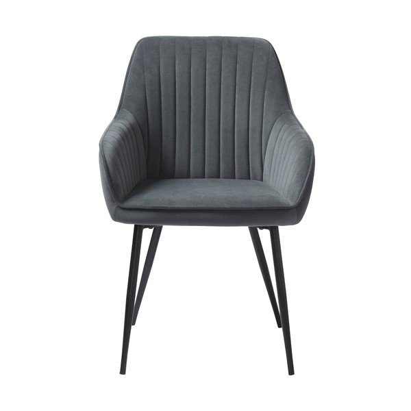 Siva baršunasta blagovaonska stolica Melfort – Unique Furniture-image-1