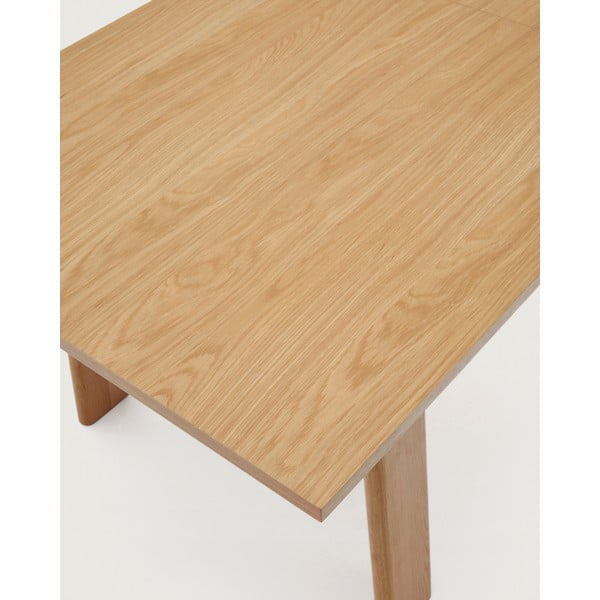 Proširiv blagovaonski stol s dodatnom pločom s pločom stola u dekoru hrasta 95x200 cm Arlen – Kave Home-image-3