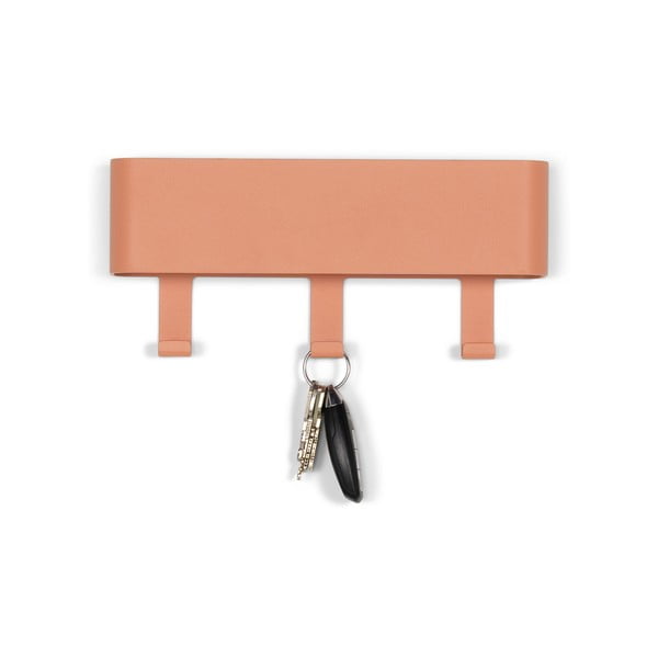 Metalna zidna vješalica u boji lososa s policom 27 cm Dax Play – Spinder Design-image-2