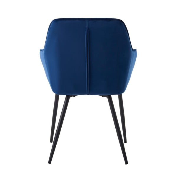 Tamno plave podstavljene blagovaonske stolice u setu s naslonima za ruke 2 kom Nolan Square – Unique Furniture-image-4
