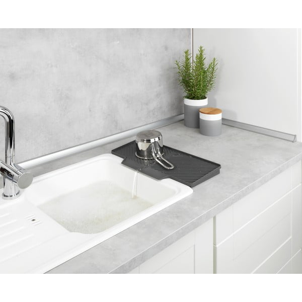 Tamno siva posuda za kapanje Wenko Neli, 20 x 40 cm-image-1