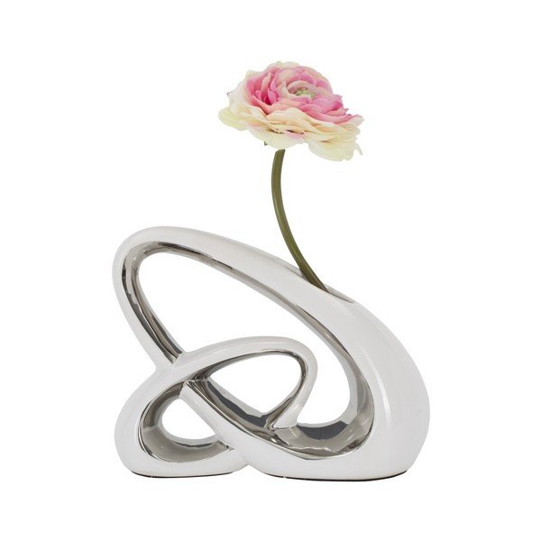 Bijela i srebrna keramička vaza Mauro Ferretti Bling-image-2