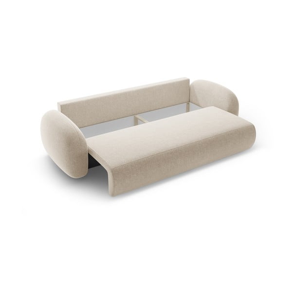 Bež sklopiva/s prostorom za odlaganje sofa od šenila 262 cm Tonale – Cosmopolitan Design-image-3