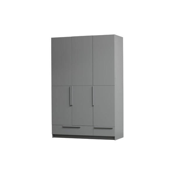 Sivi modularni garderobni ormar od masivnog bora 142x215 cm Pure – WOOOD-image-2