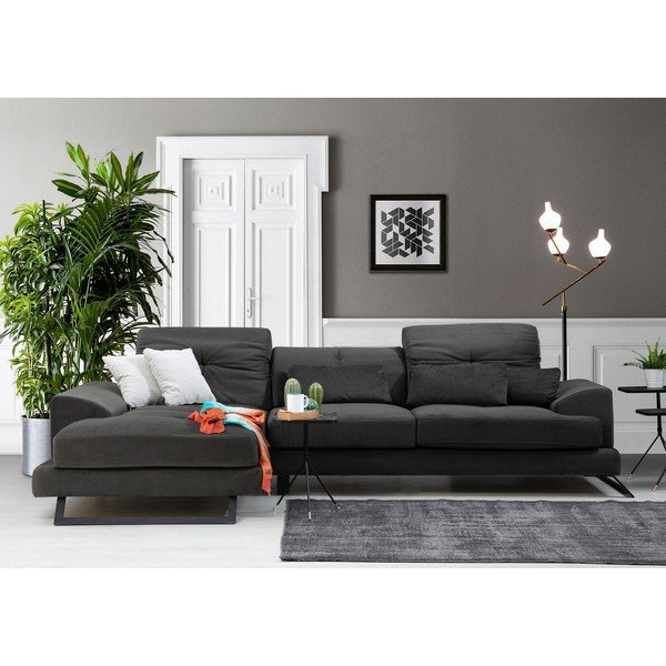 Tamno siva kutna garnitura (s lijevim kutom) Frido – Balcab Home-image-1