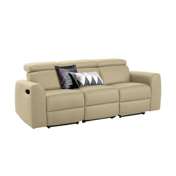 Bijela sofa od imitacije kože 216 cm Capena – Støraa-image-2