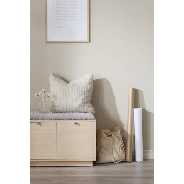 Sivi/u prirodnoj boji ormarić za cipele u dekoru hrasta s klupom Confetti – Rowico-image-1