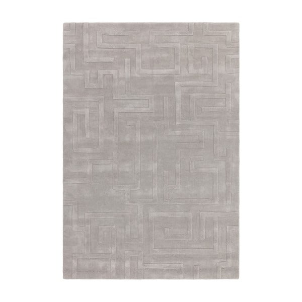 Svijetlo sivi vuneni tepih 160x230 cm Maze – Asiatic Carpets