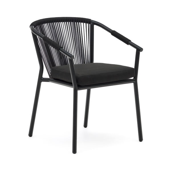 Crna metalna vrtna stolica Xelida - Kave Home