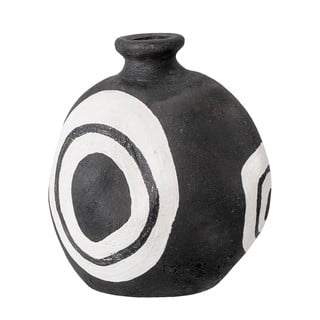 Crna ukrasna vaza od terakote Bloomingville Mika, visina 14 cm