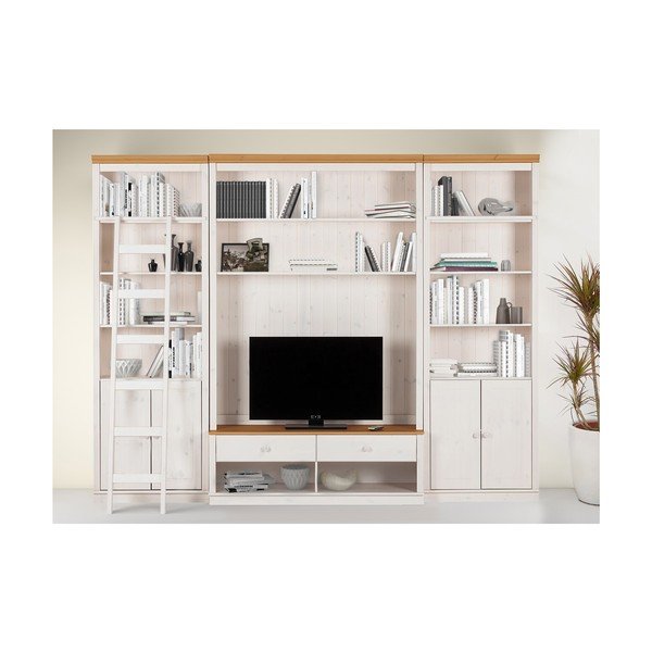 Bijeli TV set od masivnog bora 288x223 cm Anita – Støraa-image-2