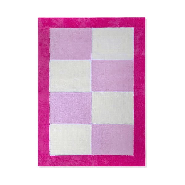 Dječji tepih Mavis Pink Squares, 100x150 cm