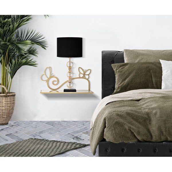 Noćni ormarić u zlatnoj boji Butterfly – Mauro Ferretti-image-1