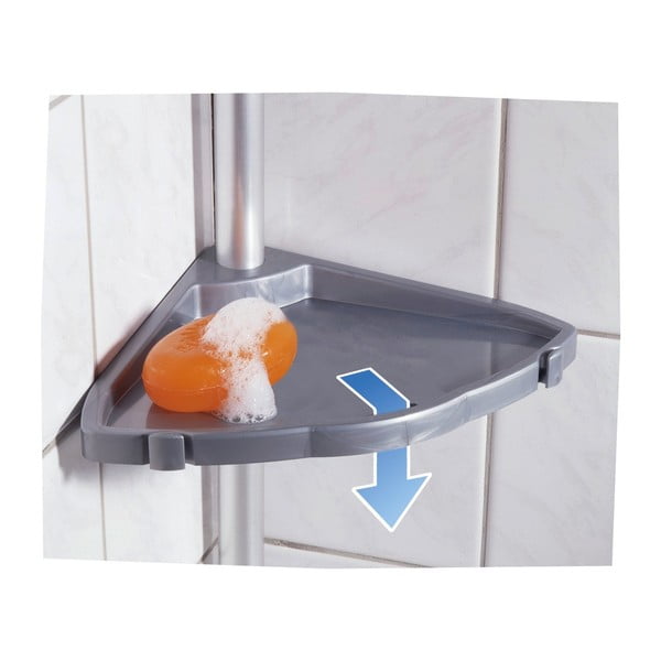 Siva teleskopska zidna polica za kupaonicu Wenko Easy-image-3