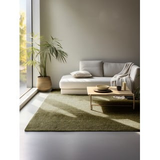 Kaki zeleni juteni tepih 80x150 cm Bouclé – Hanse Home