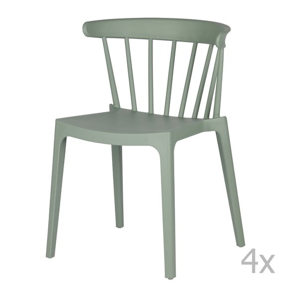 Set od 4 zelene stolice De Eekhoorn Daan