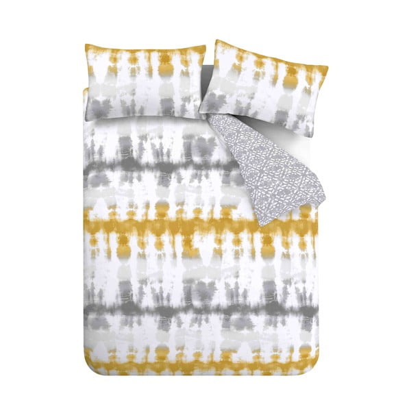 Žuto-siva pamučna posteljina 200x135 cm Hermosa - Pineapple Elephant