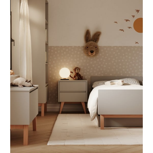 Sivi dječji noćni ormarić Swing – Pinio-image-1