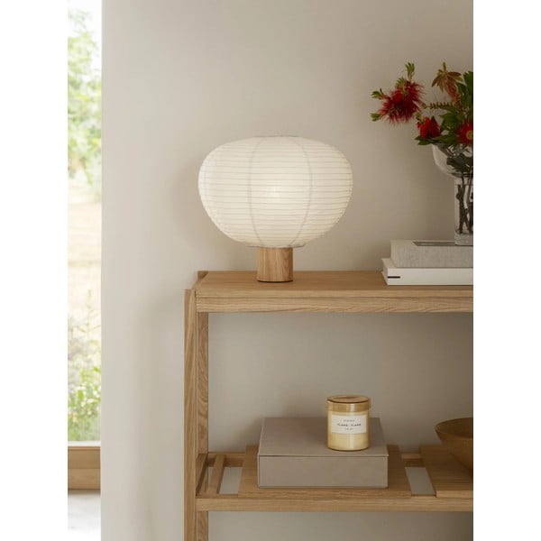 Bijela stolna lampa s papirnim sjenilom (visina 32 cm) Kami – Blomus-image-1