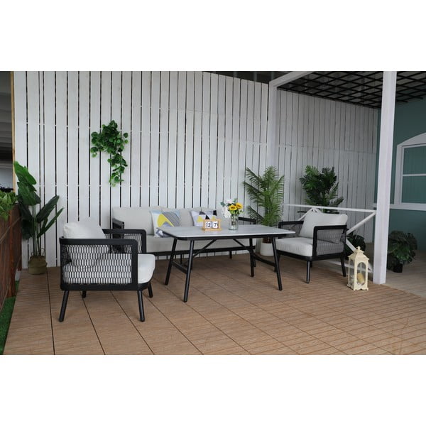 Siva metalna vrtna fotelja Edinburgh Duo – Rojaplast-image-3