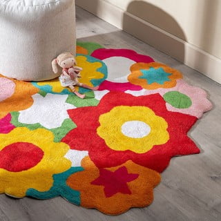Pamučni dječji tepih ø 100 cm Flowers – Ixia