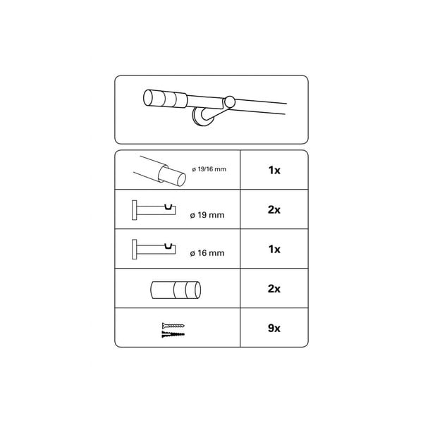 Metalna rastezljiva karniša 120 - 210 cm Kreta - Gardinia-image-4