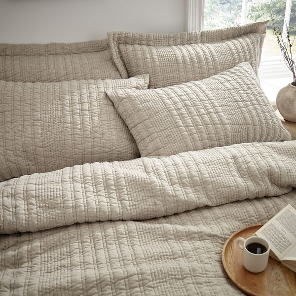 Bež posteljina za bračni krevet 200x200 cm Tamba Stripe – Pineapple Elephant-image-1