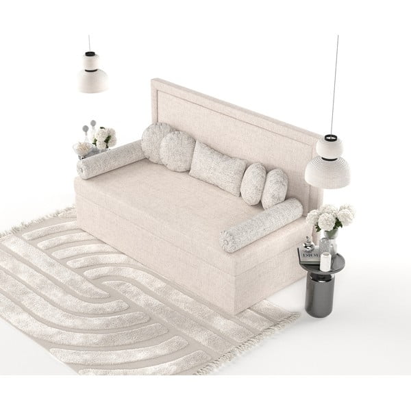 Bež tapecirani krevet 90x200 cm Scala – Maison de Rêve-image-4