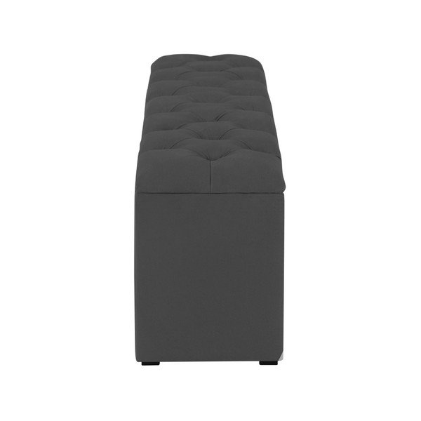 Tamno sivi otoman za krevet s prostorom za odlaganje Kooko Home Manna, 47 x 140 cm-image-4